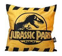 SD Toys - Cojin Cuadrado Caution Logo Jurassic Park - Envasado al vacío - Medidas 45x45cm