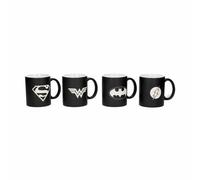 Sd Toys, línea DC Comics, set de 4 tazas, color plateado, plateado, talla única