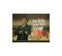Sd toys say hello poster de vidrio scarface, cristal templado, 40x30x3