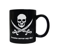 SD Toys - Taza cerámica oficial de The Goonies con lema 'Never Say Die' SDTWRN27790, esmaltada y resistente, 300 ml, apta para microondas y lavavajillas, ideal para café o té en casa o oficina