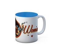 SD Toys Taza Wonder Woman Vintage Rompiendo Cadena DC Bombshells Cerámica 325 mls