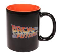 Sd toys taza regreso al futuro logo, cerámica, negro, 13 cm