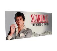 SD Toys - The World Is Yours Fondo Gris Poster De Vidrio Scarface 60x30 Cm