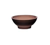 SDA287MZ Uso multifunción Macetero de Cemento con Forma Cuenco, macetero Redondo Grande Arcilla hidropónica, bonsái Simple for Cama Flores(Bruin,Medio)