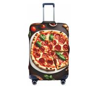 SDEGTHO Funda elástica para maleta con estampado de pizza, a prueba de polvo, resistente a los arañazos, se adapta a equipaje con asa central para viajes, White, S