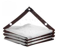 SDFGHJKB Lona Transparente Exterior 3x3.5m, Lona Impermeable Transparente con Ojales, Lona Plastico Transparente Impermeable Exterior, para Cubrir el Sol, la Lluvia, Invernadero de Plantas