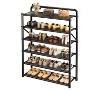 SDFSDE Zapatero Plegable de Metal 6 Niveles for Dormitorio Armario Entrada | Organizador vertical de almacenamiento de zapatos independiente sin montaje(27.5 x 10.6 x 40.9'')