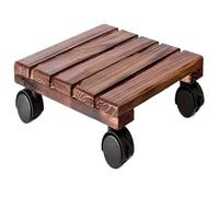 SDIUAKBV Soporte para Plantas Bandeja móvil multifuncional for maceta, Base de rueda Universal cuadrada, soporte for interiores, estante almacenamiento madera resistente Para el jardín(30x30cm)