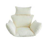 Sdlnklm Cojín para Silla de Huevo, Almohadilla para Asiento de Silla de Mimbre, Cojín Cómodo para Columpio de Hamaca, Cojín para Mecedora para Patio Trasero, Beige, Individual