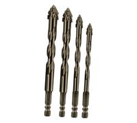 Sdlnklm Taladro Excéntrico con Cuatro Dientes Y, Repuesto para Cemento, Versátil, Estable, Eje Hexagonal Profesional, 4 Piezas