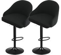 SDNAM Funda de Taburete de Bar con Respaldo Elástica Pack 4/2/1, Funda para Silla de Comedor Elástica Fundas para Taburetes de Cocina para Taburetes Altos para Bar, Casa, CafeteríA o Fiesta(H19,2PCS)