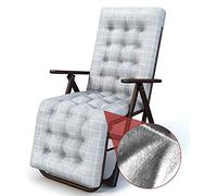 SdneNest - Sillones de salón para tumbonas exteriores, silla de terraza, silla acolchada de patio de gravedad cero, tubo de acero grueso de 35 mm de diámetro. H-152 x 47 cm
