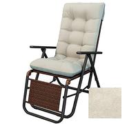 SdneNest - Sillones de salón para tumbonas exteriores, silla de terraza, silla acolchada de patio de gravedad cero, tubo de acero grueso de 35 mm de diámetro. E-152 x 47 cm