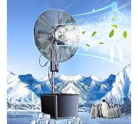 sdneNest Ventiladores de nebulización para exteriores, ventilador de niebla fría, ventilador de nebulización portátil, 3 velocidades de enfriamiento, tanque de agua de 42 litros, para uso industrial