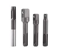 SDS Plus Set de Adaptador de Enchufe, 4 Pcs Adaptador Taladros de Zócalo de Enchufe Hexagonal de 1/4 y Conector de Extensión de Broca Cuadrada de 1/4 3/8 1/2 para Tornillos Tuercas Taladros