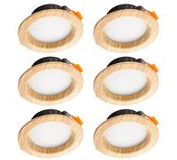 SDUYTDG Luz de Techo con Acabado de Madera Downlight 3W5W12W LED Eyeball Can Light Focos empotrados Iluminación 2.5in 3.5in 4in Gabinete Iluminación Pot Light Juego de 3-6