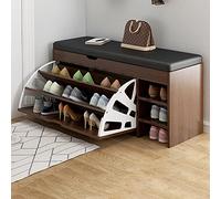 SDYdsgE Banco de Madera for Guardar Zapatos con Asiento Acolchado y cajón, Zapatero for Entrada(C,F80*30 * 51CM)