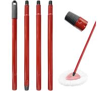Se aplica a Palo fregona Vileda Turbo de acero inoxidable 4 secciones, compatible con fregona Vileda con pedal, recambio Vileda Turbo fregona, cubo Vileda Turbo con pedal, ajustable y compacto