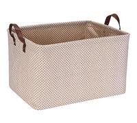 Sea Team - Cesta de almacenamiento cuadrada de yute con soporte de marco interno - Organizador estructurado de 42x30x25cm para estantes, armarios, decoración del hogar