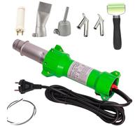 Seababyhouse Soldador De Plástico De 1600W Pistola De Aire Caliente Pistola De Calor De Soldadura con Varilla De Agarre con Boquillas de Soldadura de Velocidad Pistola de Gas Caliente, Con Luz Led