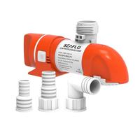 SEAFLO Bomba de sentina de perfil bajo no automática serie 14C de 12 V 1100 GPH | Válvula de retención, diseño de ajuste a presión, instalación de 360° y 4 años de garantía para marina, barco, yate
