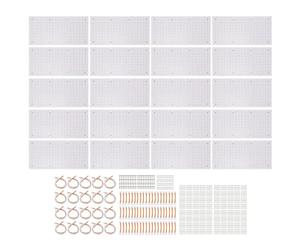 SEAFRONT 20 Piezas Tablero de Retroiluminación LED 40W 400LED 2700K 6000K Hoja de Panel LED Conectable, Delgada, Flexible y de Colores Duales con Respaldo Adhesivo y Conectores