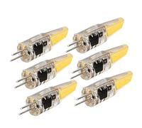 SEAFRONT 6 Uds G4 Bombilla LED Bi Pin Base Bombillas Regulables T3 Bombilla Halógena de Repuesto Bombillas de Paisaje Bombilla de Gel de Sílice 220V 6W 500LM (Blanco cálido 3000k-4500k)