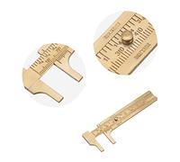 SEAFRONT Calibrador Vernier de Latón, Doble Escala, Mm Pulgadas, Herramienta de Medición de Bolsillo Deslizante, 80 Mm, 100, para Cuentas, Alambre, Joyas, Anillos, Medición, Usuarios Aficionados y
