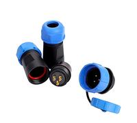 SEAFRONT Conector de Aviación Enchufe de Montaje en Panel, Conector de Cable de Cable Eléctrico de Latón PA66 de Nailon 2 a 12 Pines IP68 13A 110 a 380V para Lámparas Exteriores de Equipos Agrícolas