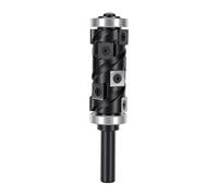 SEAFRONT Fresa de Recorte a Ras con Carburo Reversible, 32mm de Diámetro | Cuerpo de Acero de Tungsteno, Rodamiento Guiado, Madera Contrachapada MDF HDF, Fresadoras de Mano y de Mesa, Mandril de 1/2