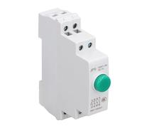 SEAFRONT Interruptor Pulsador 2NO 2NC, Pulsador para Carril DIN AC230V for Control de Línea Eléctrica y Caja de Distribución y Torno CNC (GREEN)
