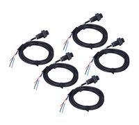 SEAFRONT Sensor de Efecto Hall ABS NPN Interruptor de Proximidad DC 5 a 30 V Detección de 10 Mm Paquete de 5 para Detección de Posición del Pistón del Cilindro Hidráulico Neumático y Uso del