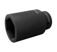 Sealey 38mm 1.9cmSq Vasos Hondos Métricos Toma de Impacto Hexágono 6 Punto