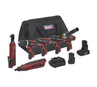 Sealey 6 X 12V SV12 Serie sin Cable Potencia Herramienta Kit Combo CP1200COMBO2