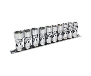Sealey ak2710 Junta universal Juego de llaves de vaso 3/8 "SQ Drive 6PT WallDrive 10PC Métricas
