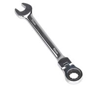 Sealey Cabeza Flexible Carraca Llaves Combinadas 18mm 72 Diente Bi Hex FHRCW18