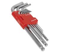 Sealey Extremo Bola Hex Llave Juego 9pc Largo Métrico AK7139