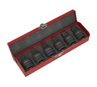Sealey Impacto Llave de Vaso Hexagonal Juego 6pc 1.9cmSq Drive AK6217