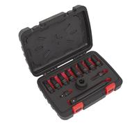 Sealey Impacto Llave de Vaso Y Set de Accesorios 12pc 1.9cmSq Drive AK5617