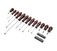 Sealey Juego de destornilladores y puntas GripMAX® de 33 piezas - Rojo - AK4370