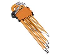 Sealey Premier Imperial Extra Largo Bola Extremo Hex Llave Juego 9pc AK7175