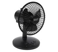 Sealey SFF6USB Ventilador de Escritorio USB oscilante de 6 Pulgadas, Negro, 6-Inch