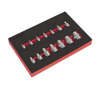 Sealey Torx Star Enchufe Juego 14pc 0.6cm 1cm & 1.3cmSq Drive E4A E24 AK61807