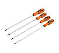 Sealey Torx Star Largo Screwdriver Juego 4pc Magnetizado Puntas T15A T30 S01289