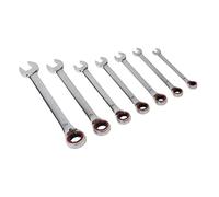 Sealey Walldrive 100t Carraca Reversible Juego de Llaves Combinación 8mm-19mm-7pc
