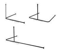 Sealskin Easy Roll, Set de Barra para Cortina de baño, 90x90x90 cm, Negro