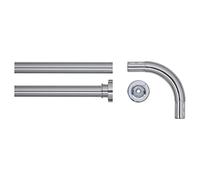 Sealskin Seallux Set de barra para cortina de baño - Barra 2x - Acoplador 1x - Cromo