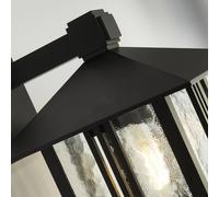 Searchlight Aplique de exterior Venice, negra, altura 36 cm, metal/vidrio