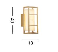 Searchlight Aplique de pared LED Mirage, altura 40 cm, dorado, acero, IP44
