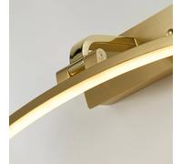 Searchlight Aplique de pared LED Santorini, anchura 40 cm, latón, inclinable EC:EPREL:1690453